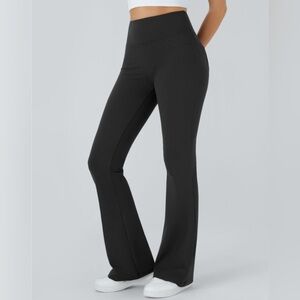 HALARA High Waisted Side Pocket Plain Flare Leggings